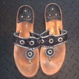 Metallic navy Jack Rogers!